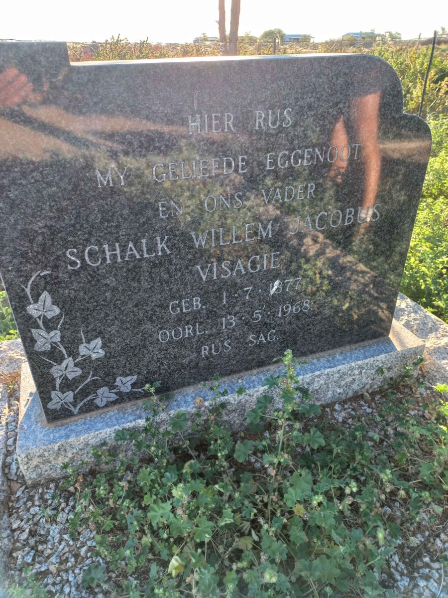 VISAGIE Schalk Willem Jacobus 1877-1968