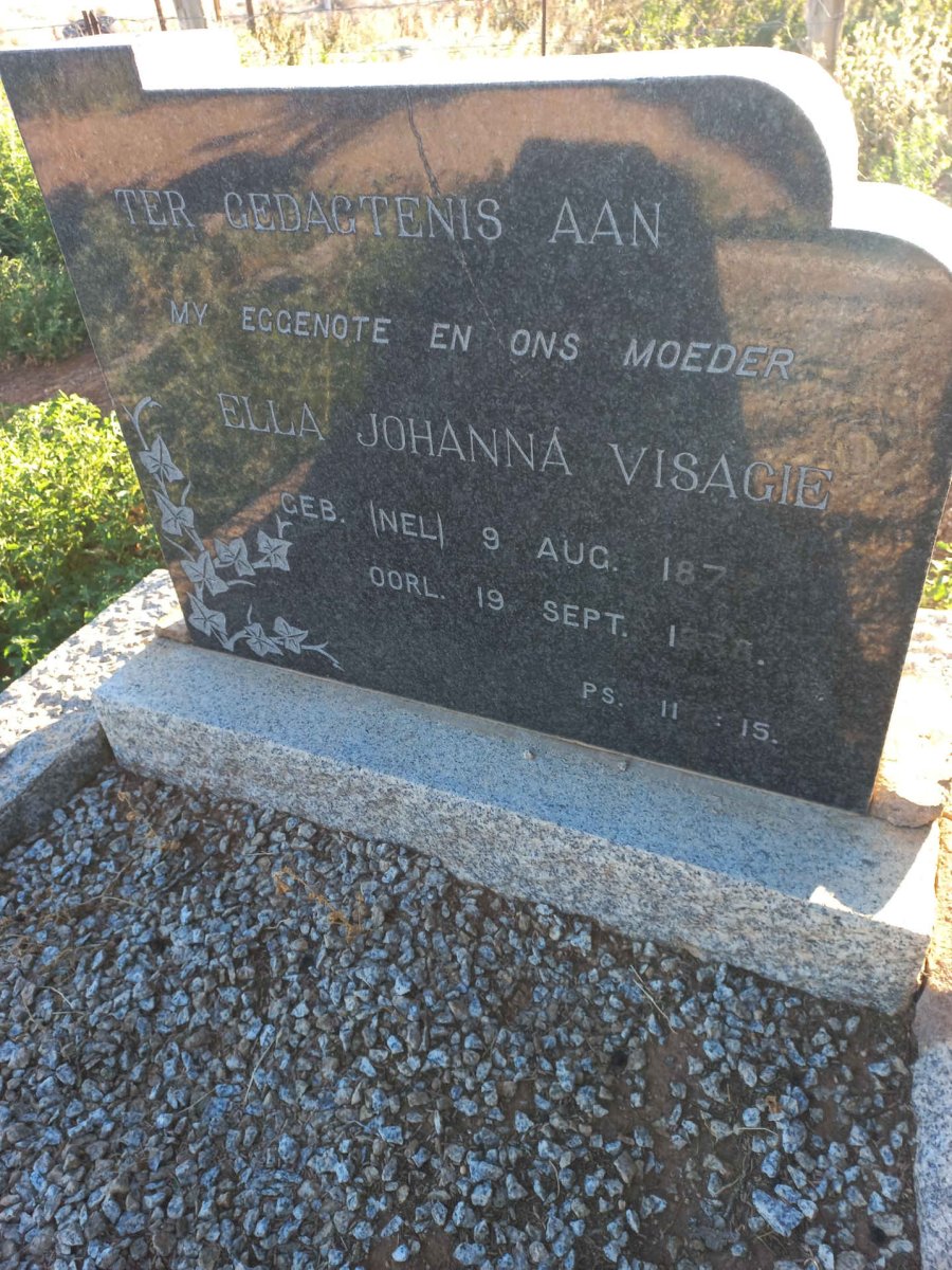 VISAGIE Ella Johanna nee NEL 1878-1938