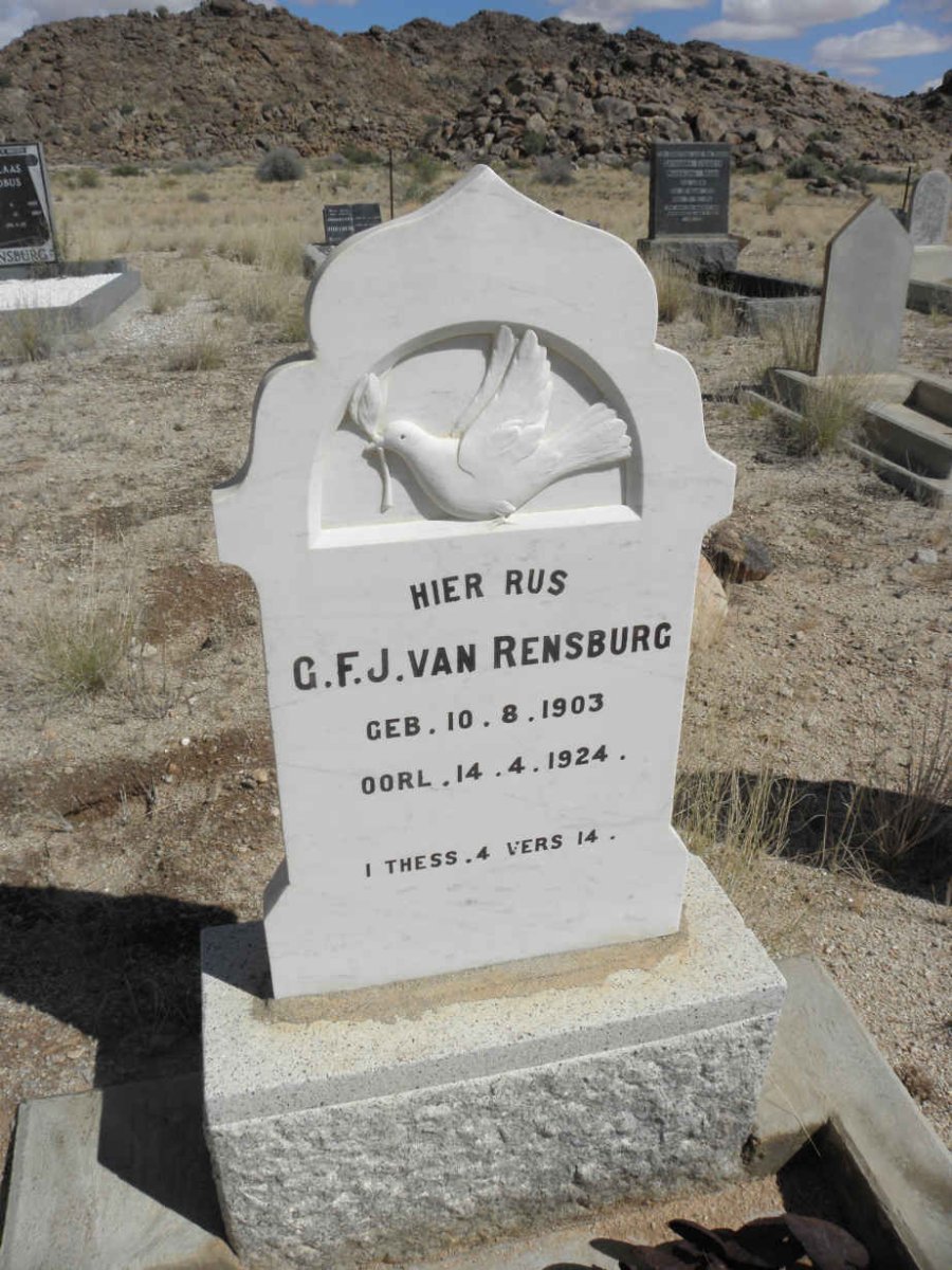 RENSBURG G.F.J., van 1903-1924