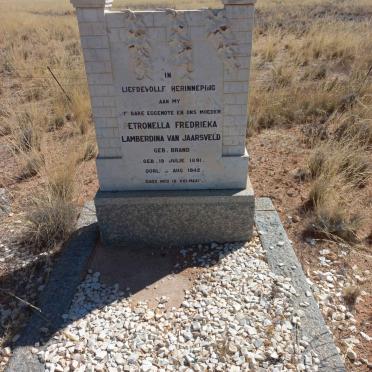 JAARSVELD Petronella Fredrieka Lamberdina, van nee BRAND 1891-1942