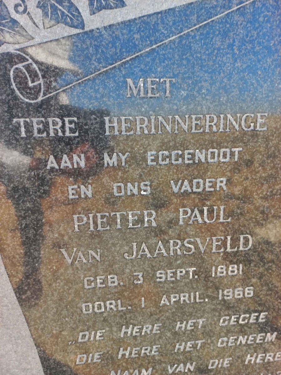 JAARSVELD Pieter Paul, van 1881-1966 _2