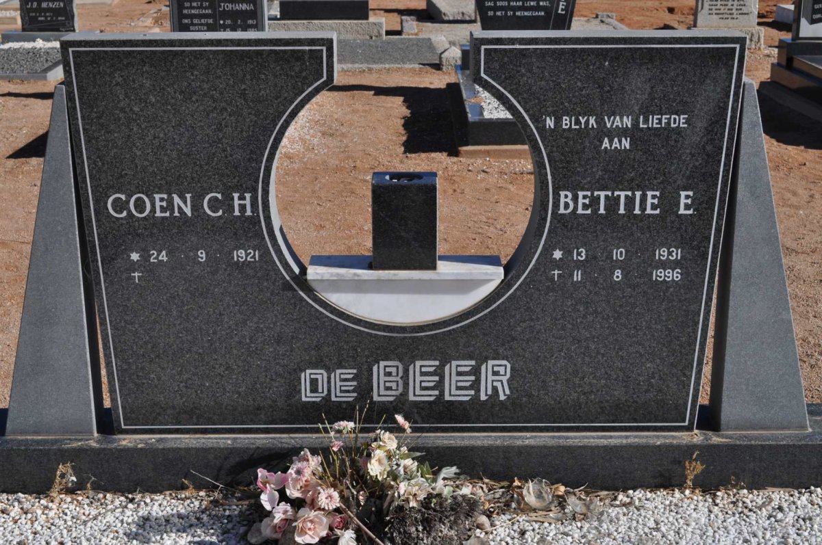 BEER Coen C.H., de 1921- &amp; Bettie E. 1931-1996