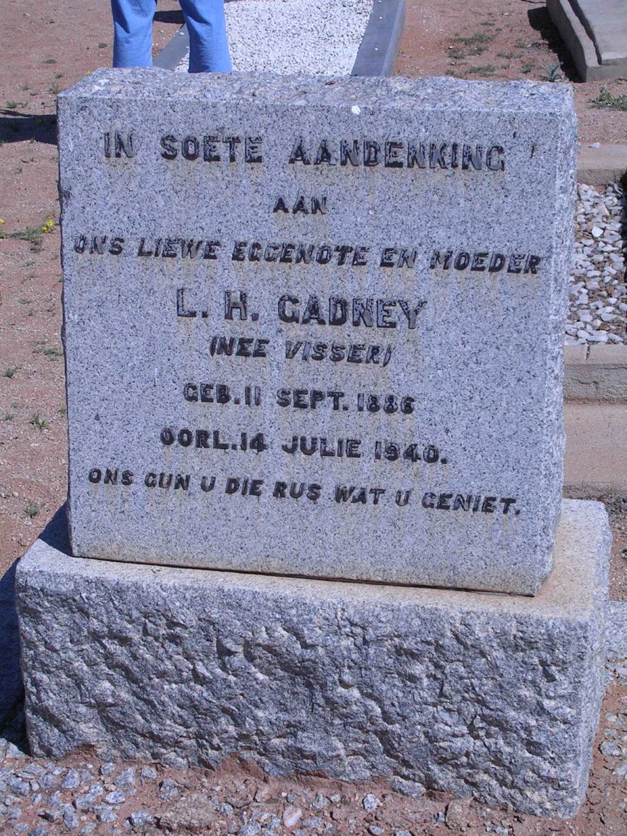 GADNEY L.H. geb. VISSER 1886-1940