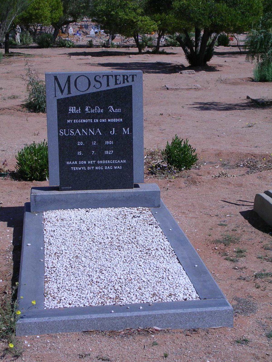 MOSTERT Susanna J.M. 1901-1927