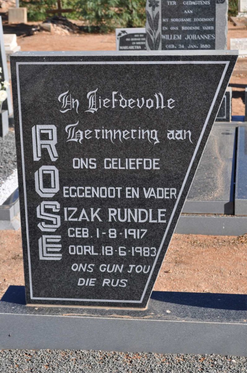 ROSE Izak Rundle 1917-1983