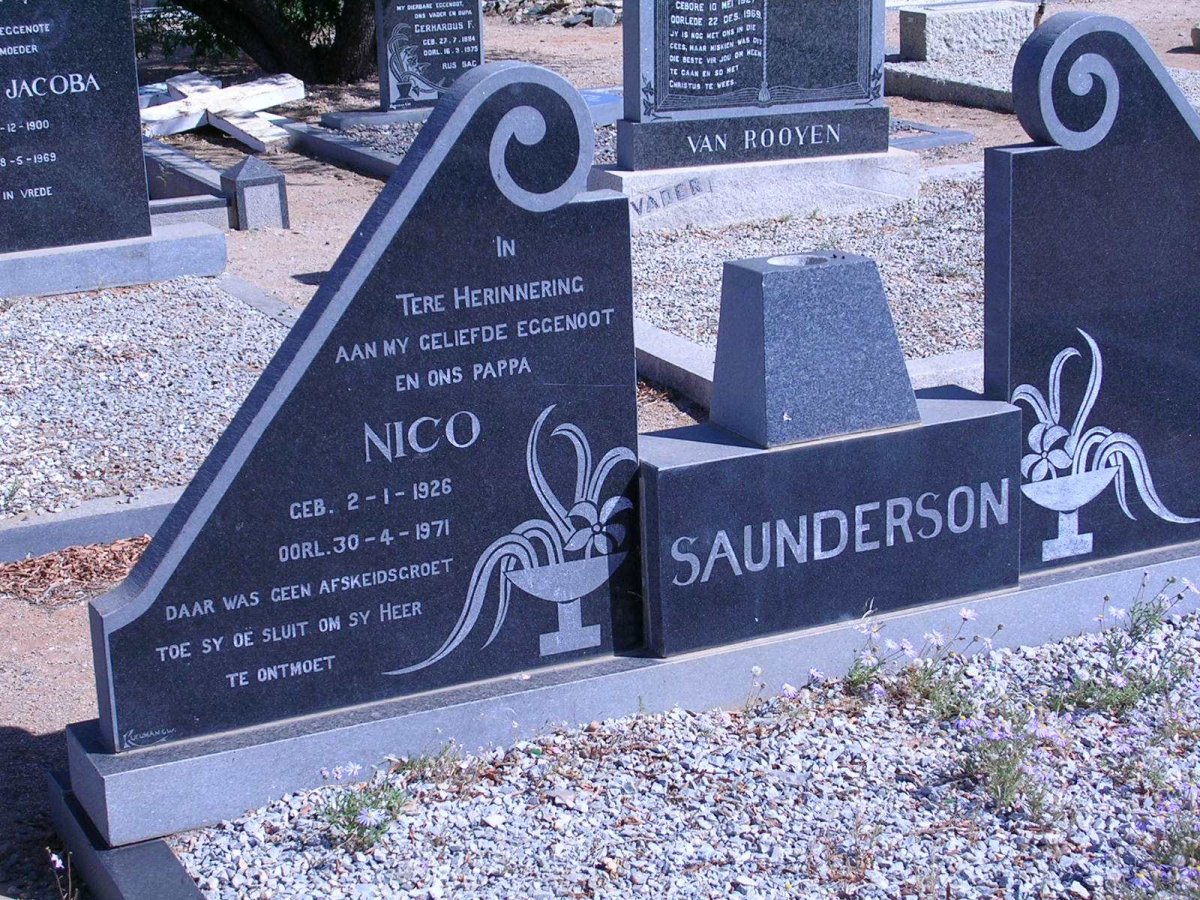 SAUNDERSON Nico 1926-1971