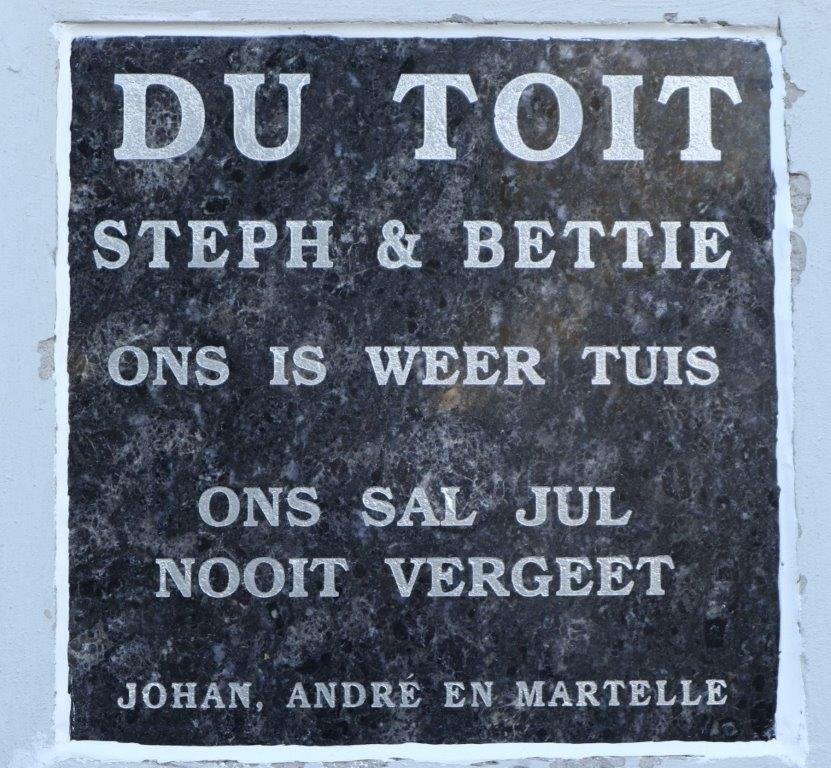 TOIT Steph, du &amp; Bettie