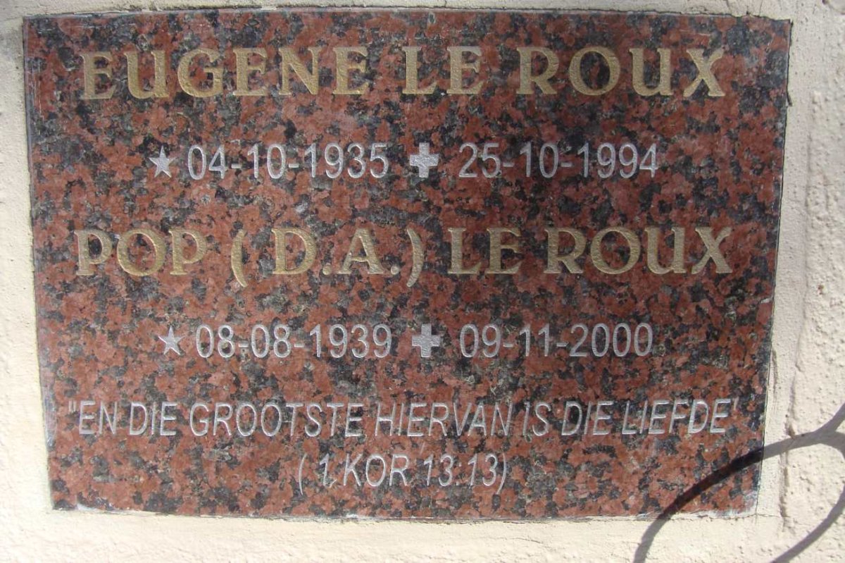 ROUX Eugene, le 1935-1994 &amp; D.A. 1939-2000