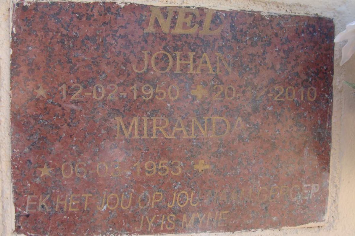 NEL Johan 1950-2010 &amp; Miranda 1953-