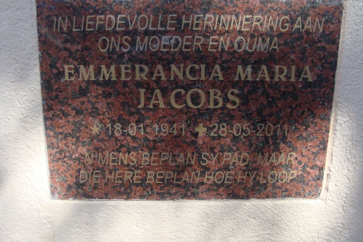 JACOBS Emmerancia Maria 1941-2011