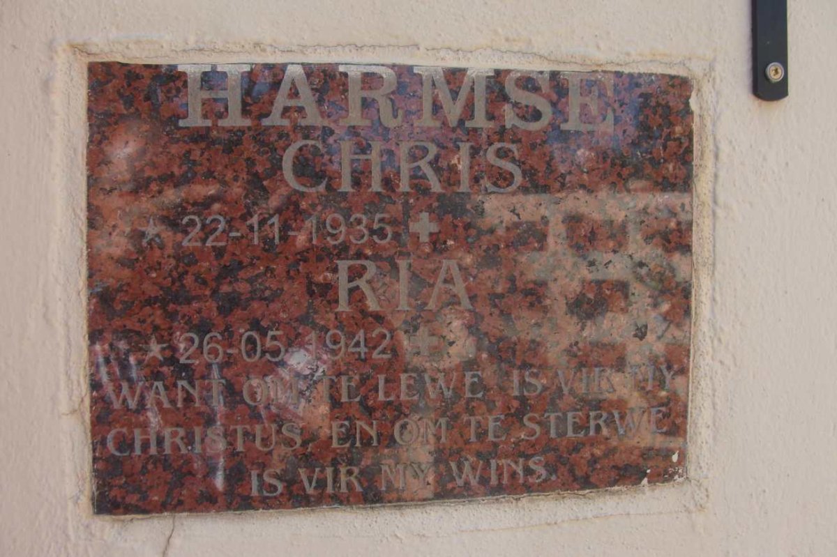 HARMSE Chris 1935- &amp; Ria 1942-