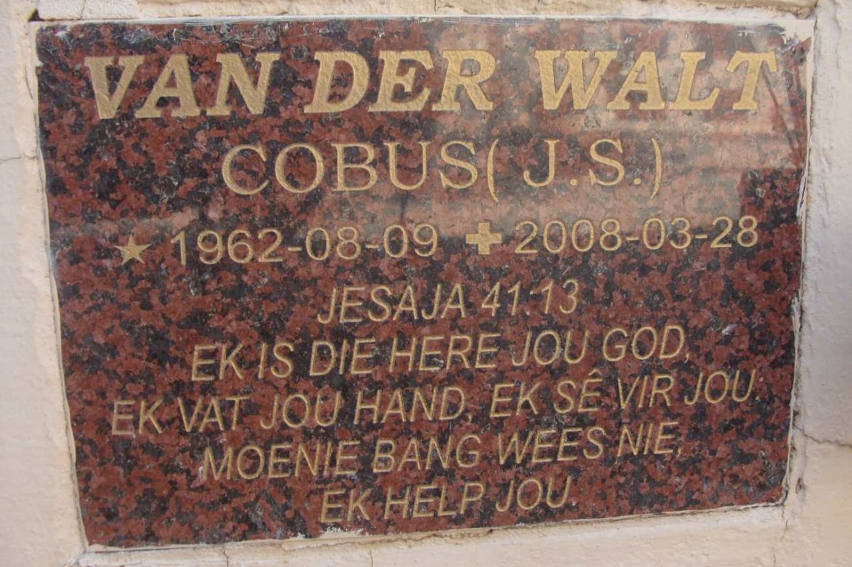 WALT J.S., van der 1962-2008