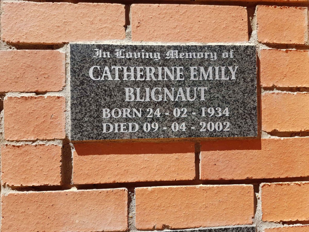 BLIGNAUT Catherine Emily 1934-2002