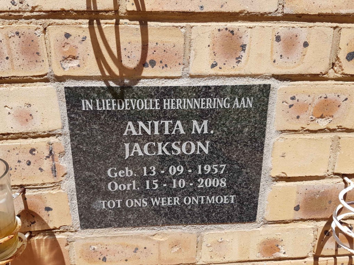 JACKSON Anita M. 1957-2008
