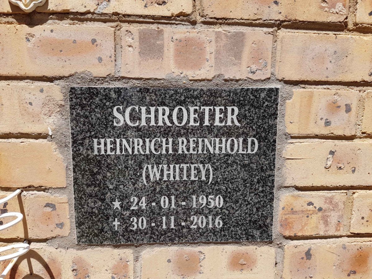 SCHROETER Heinrich Reinhold 1950-2016