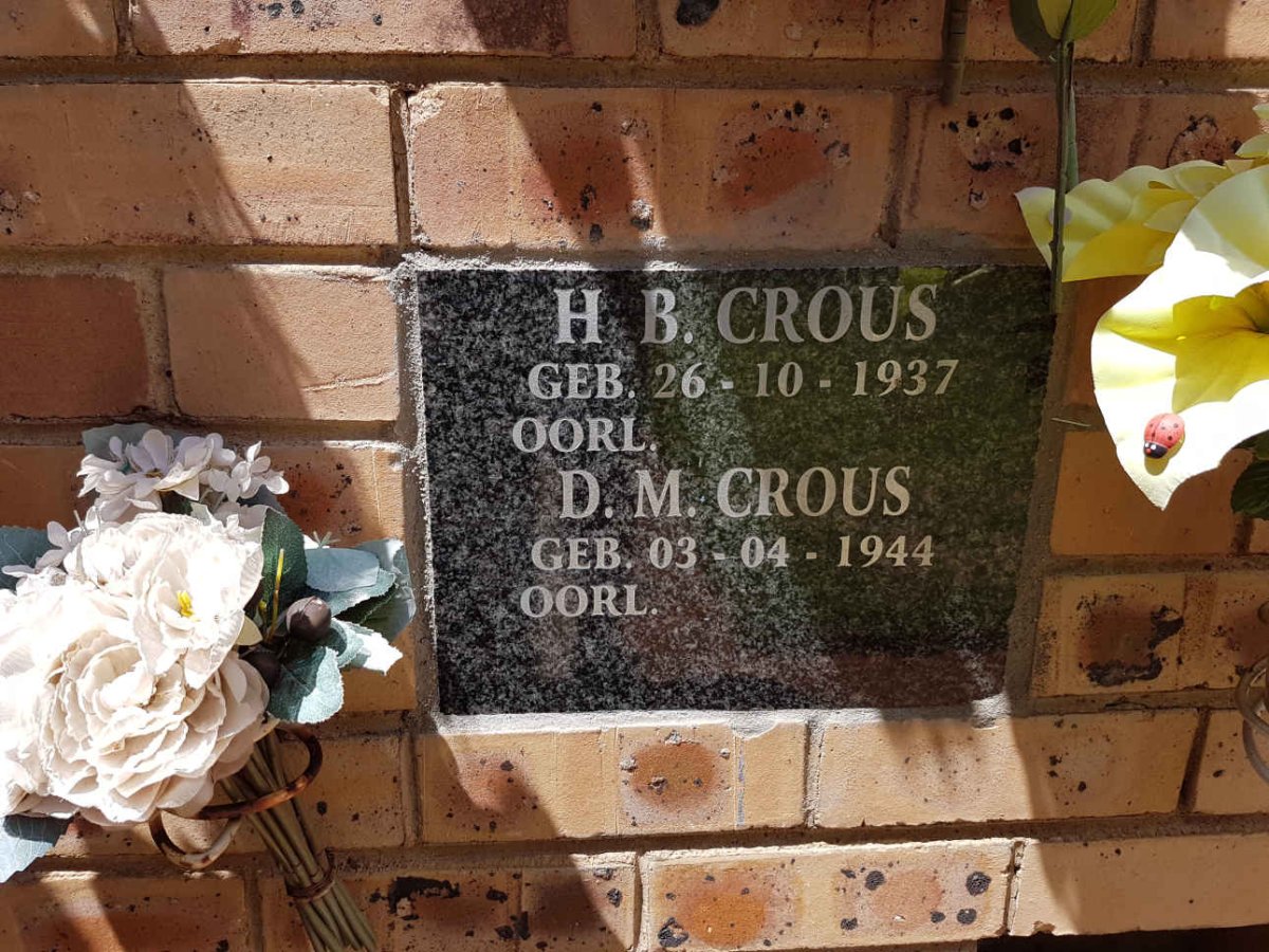 CROUS H.B. 1937- &amp; D.M. 1944-