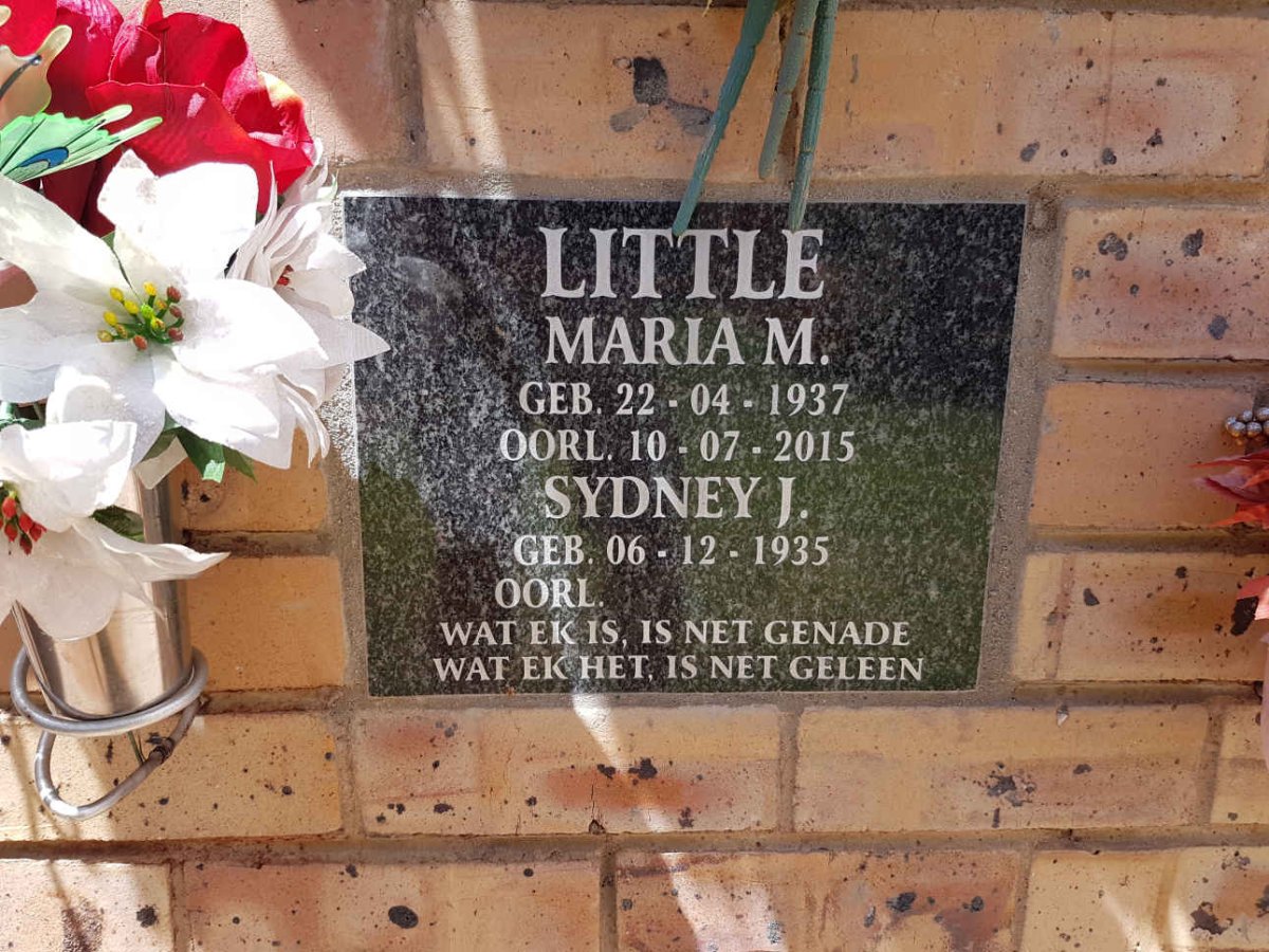 LITTLE Sydney J. 1935-  &amp; Maria M. 1937-2015