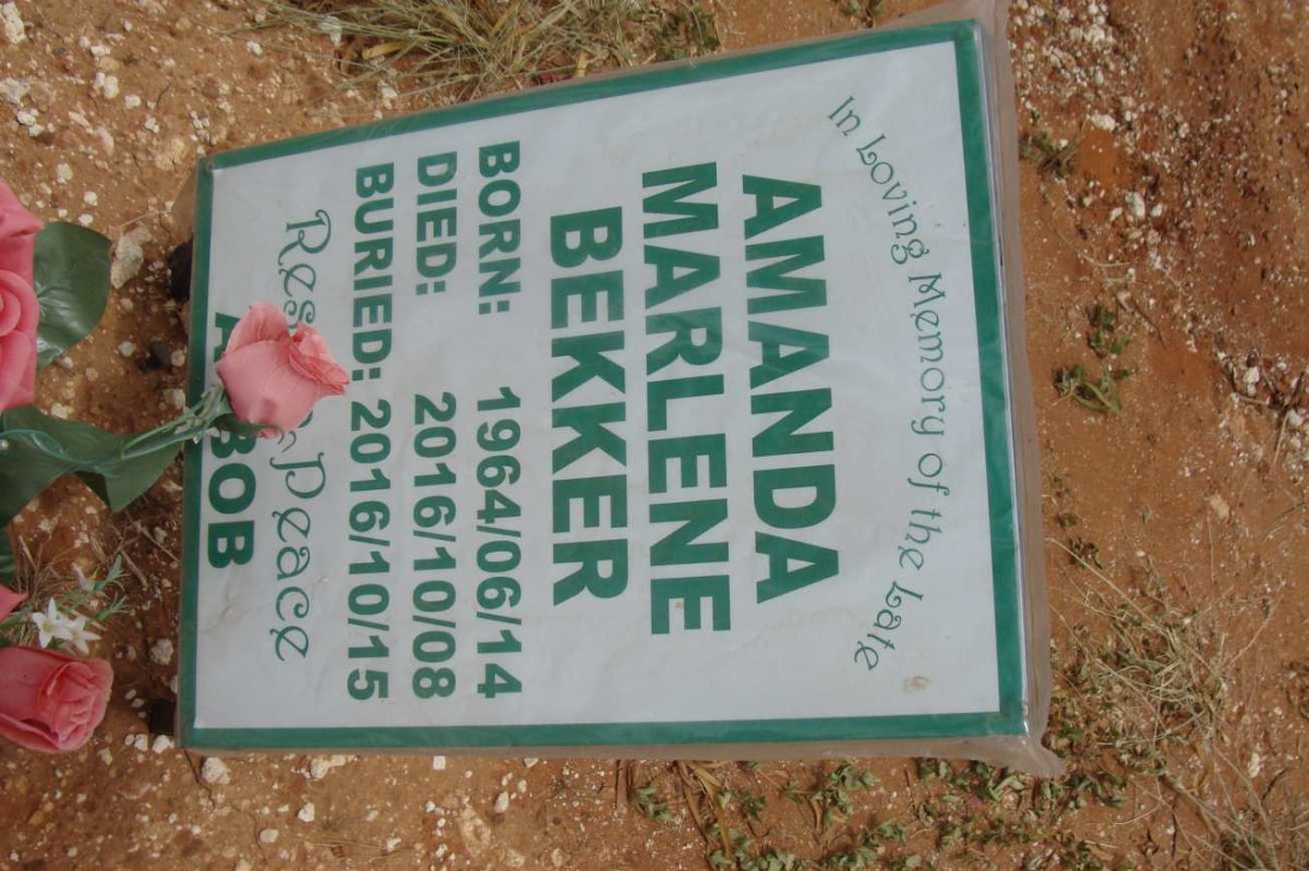 BEKKER Amanda Marlene 1964-2016