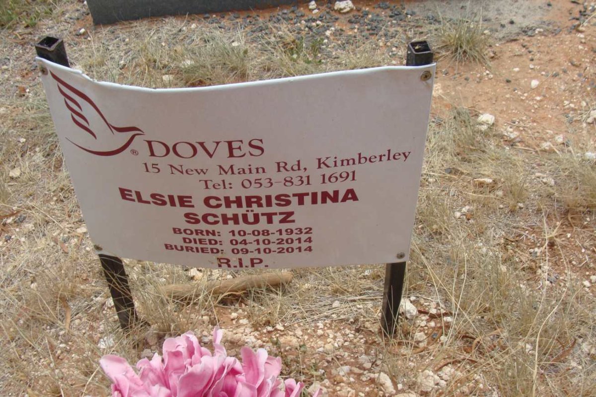 SCHÜTZ Elsie Christina 1932-2014