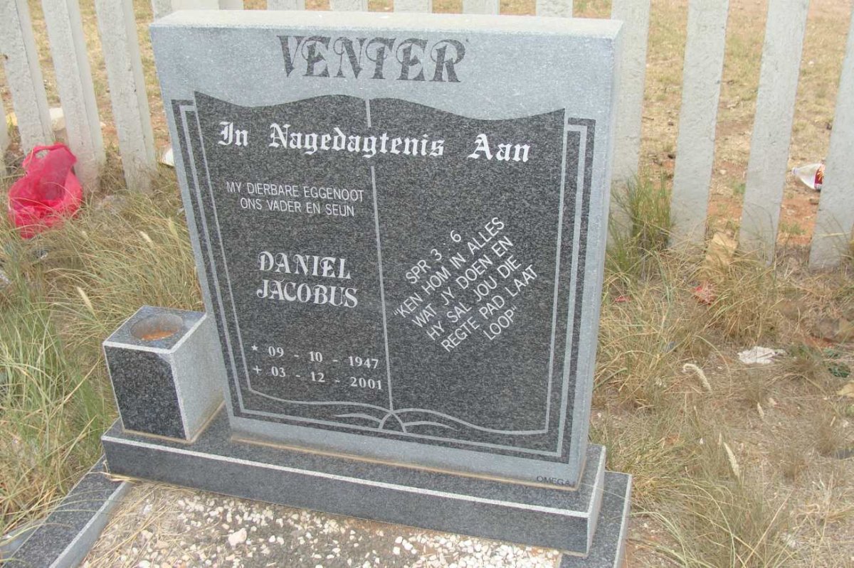 VENTER Daniel Jacobus 1947-2001