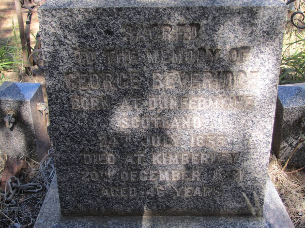 BEVERIDGE George 1835-1881
