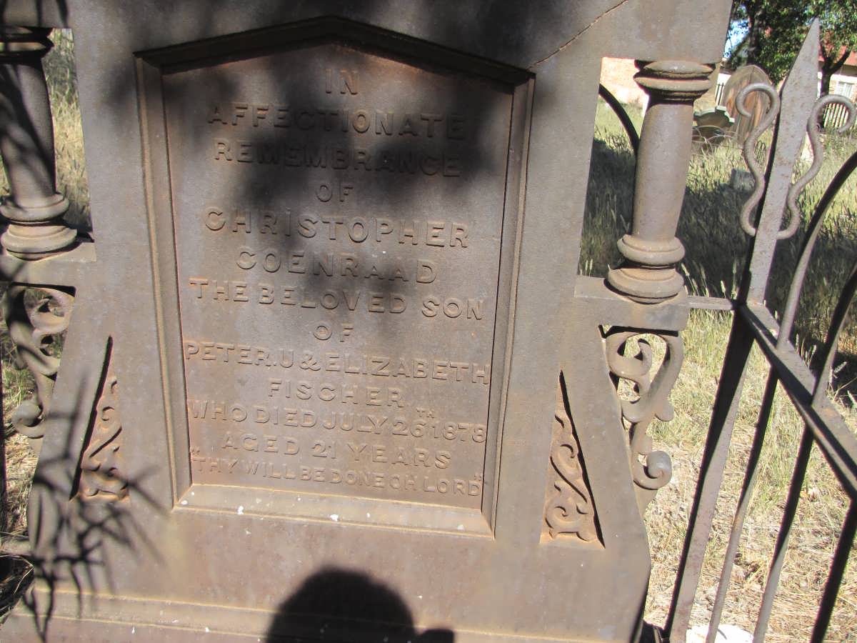 FISCHER Christopher Coenraad -1878