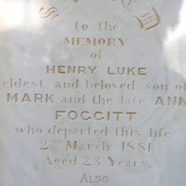 FOGGITT Mark -1883 :: FOGGITT Henry Luke -1881