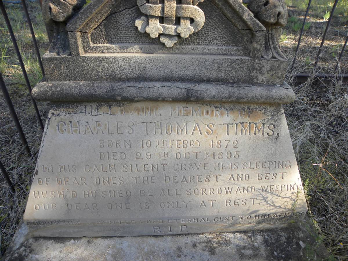 TIMMS Charles Thomas 1872-1895