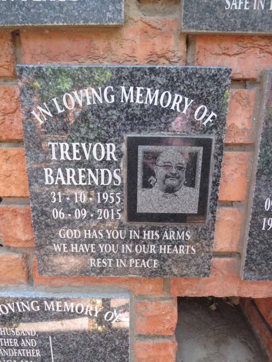 BARENDS Trevor 1955-2015