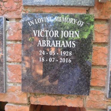 ABRAHAMS Victor John 1928-2016