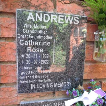 ANDREWS Catherine Rose 1939-2022