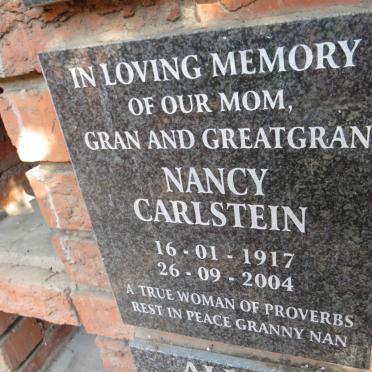 CARLSTEIN Nancy 1917-2004