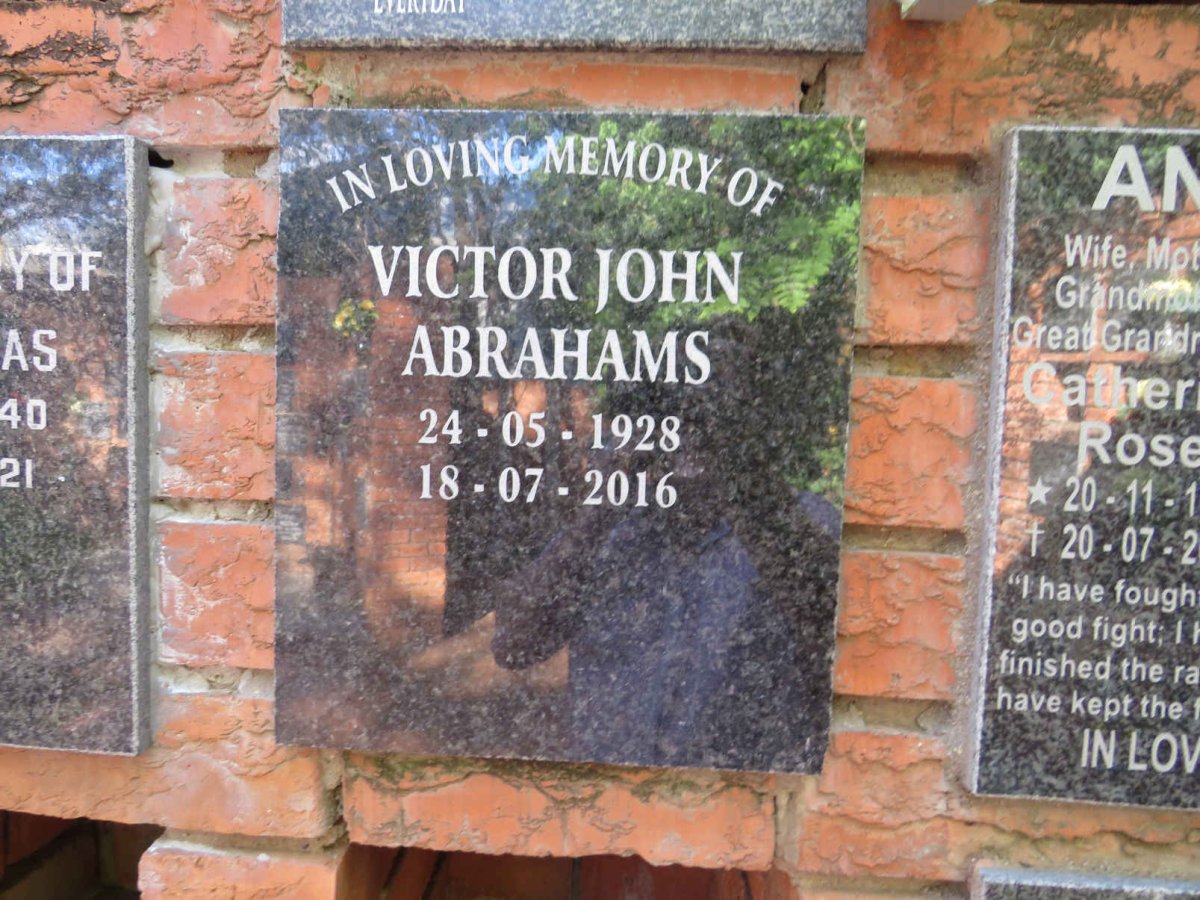 ABRAHAMS Victor John 1928-2016