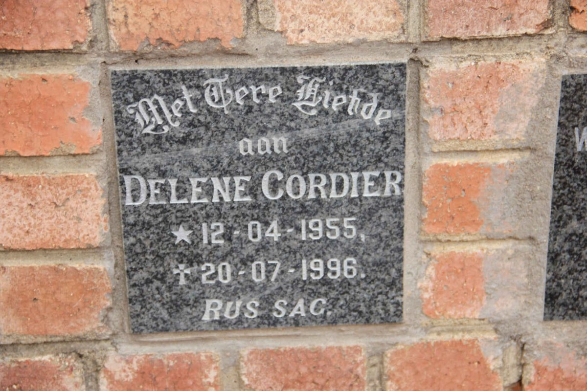 CORDIER Delene 1955-1996