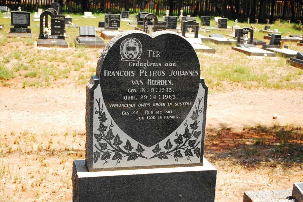 HEERDEN Francois Petrus, van 1943-1963
