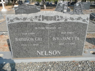 NELSON Harrison Gill 1896- &amp; Ivy Janetta WILSON 1903-
