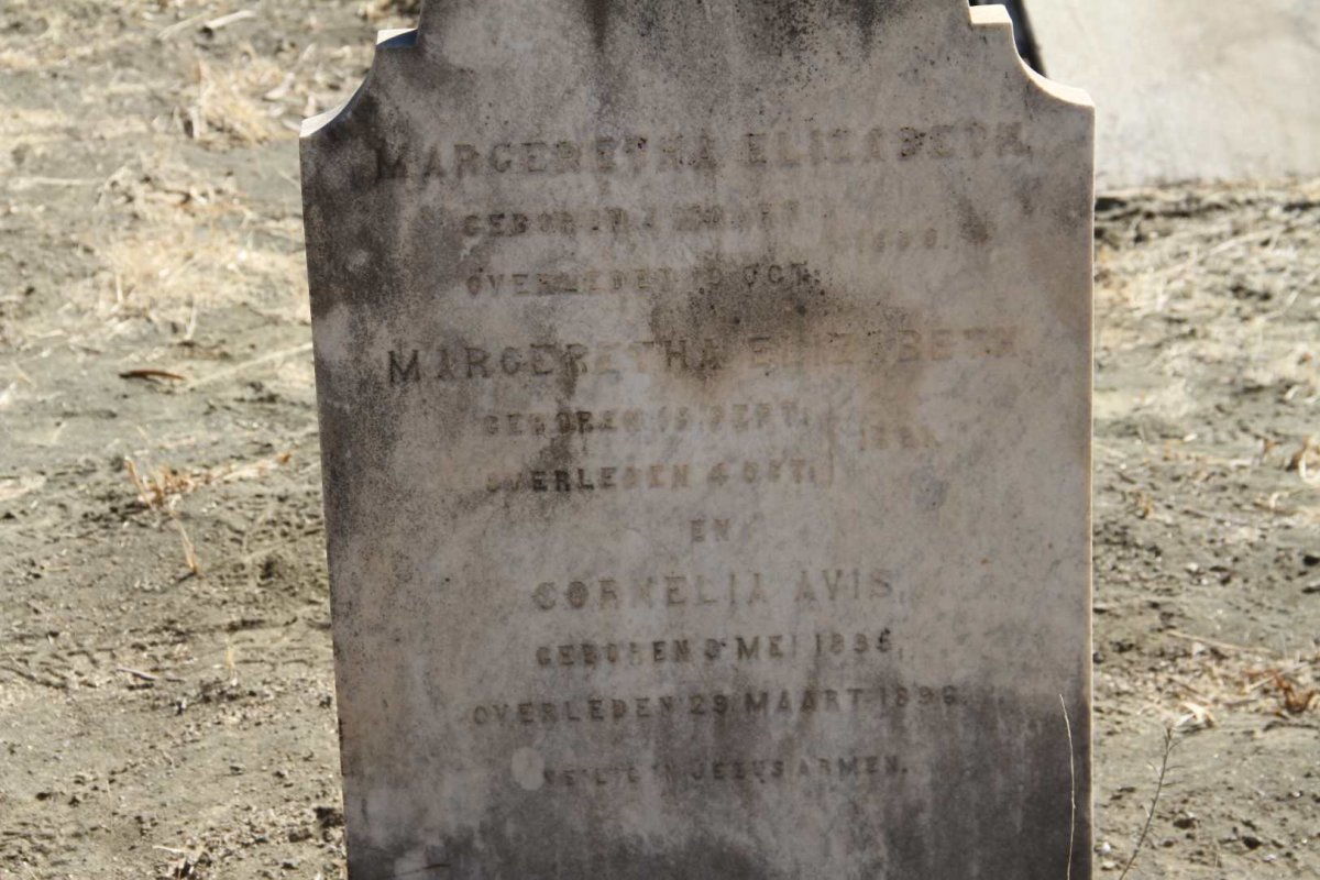AVIS Margaretha Elizabeth -189? :: AVIS Margaretha Elizabeth -189? :: AVIS Cornelia 18?5-1896