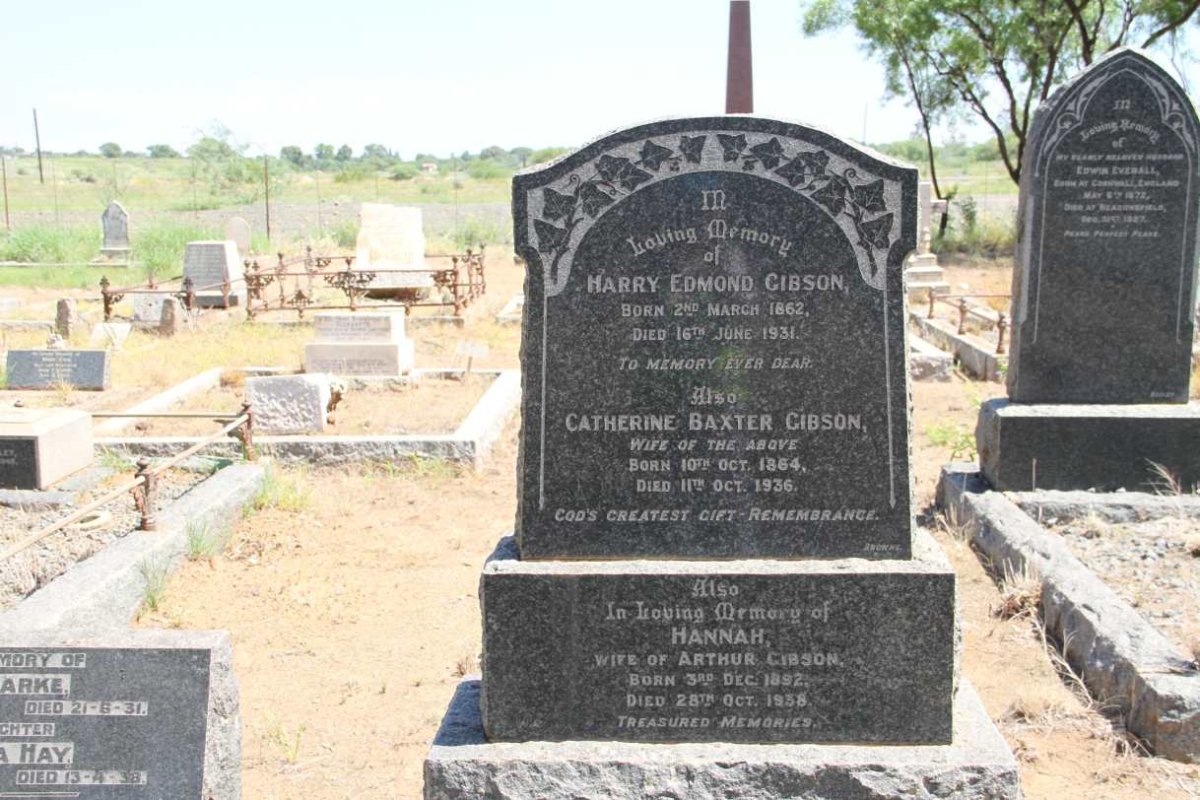 GIBSON Harry Edmond 1862-1931 &amp; Catherine Baxter 1864-1936 :: GIBSON Hannah 1892-1938