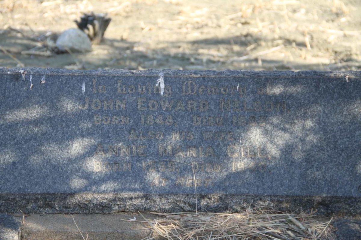 NELSON John Edward 1848-1885 &amp; Annie Maria nee GILL 1855-1940