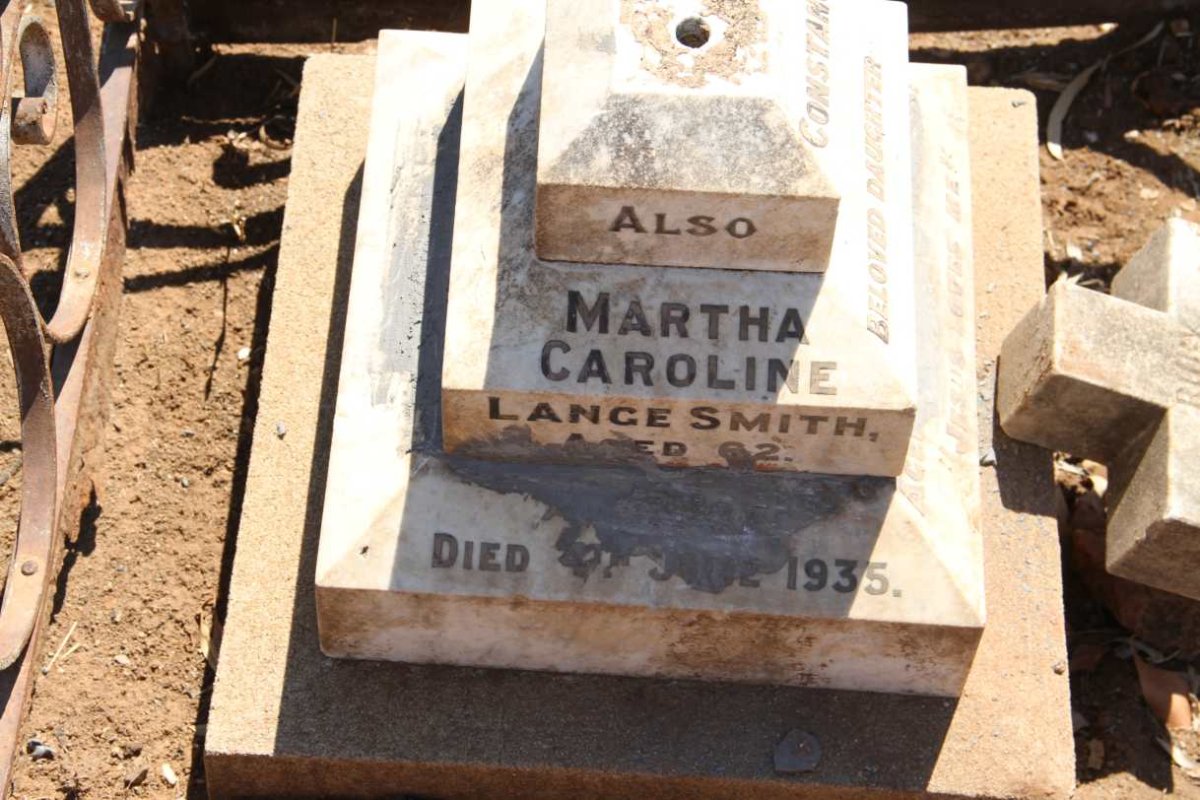 SMITH Robert Alfred, LANGE  -1938 &amp; Martha Caroline -1935 :: LANGE SMITH Constance Edith  -1905