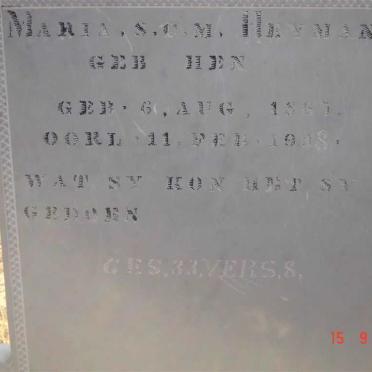 HEYMANS Maria S.D.M. née HEN 1867-1908