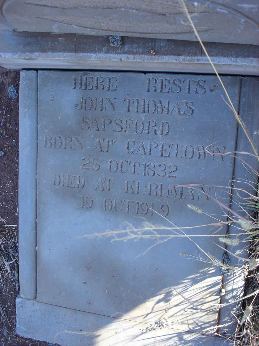 SAPSFORD John Thomas 1832-1919