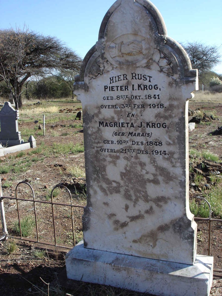 KROG Pieter I. 1841-1918 &amp; Magrieta J. MARAIS 1848-1914