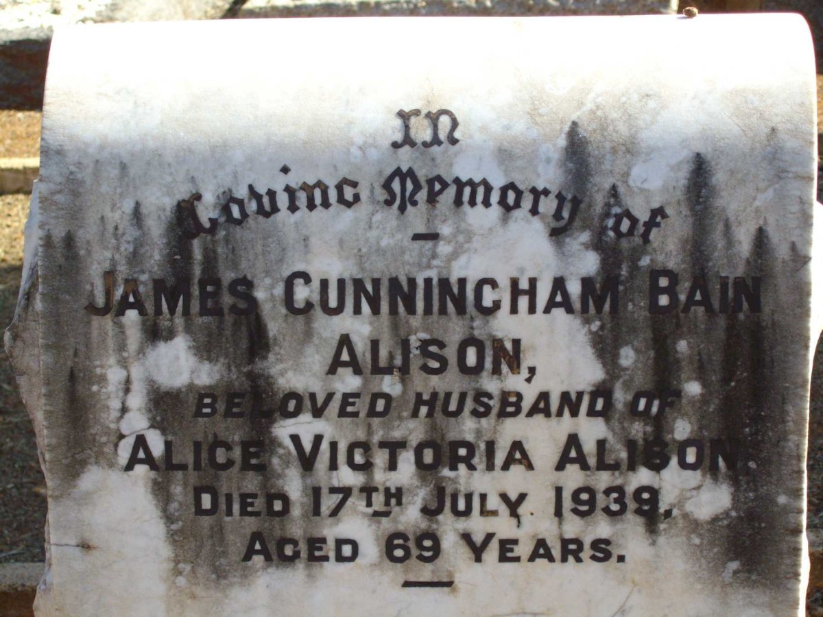 ALISON James Cunnningham Bain -1939