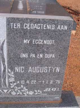 AUGUSTYN Nic 1922-197?
