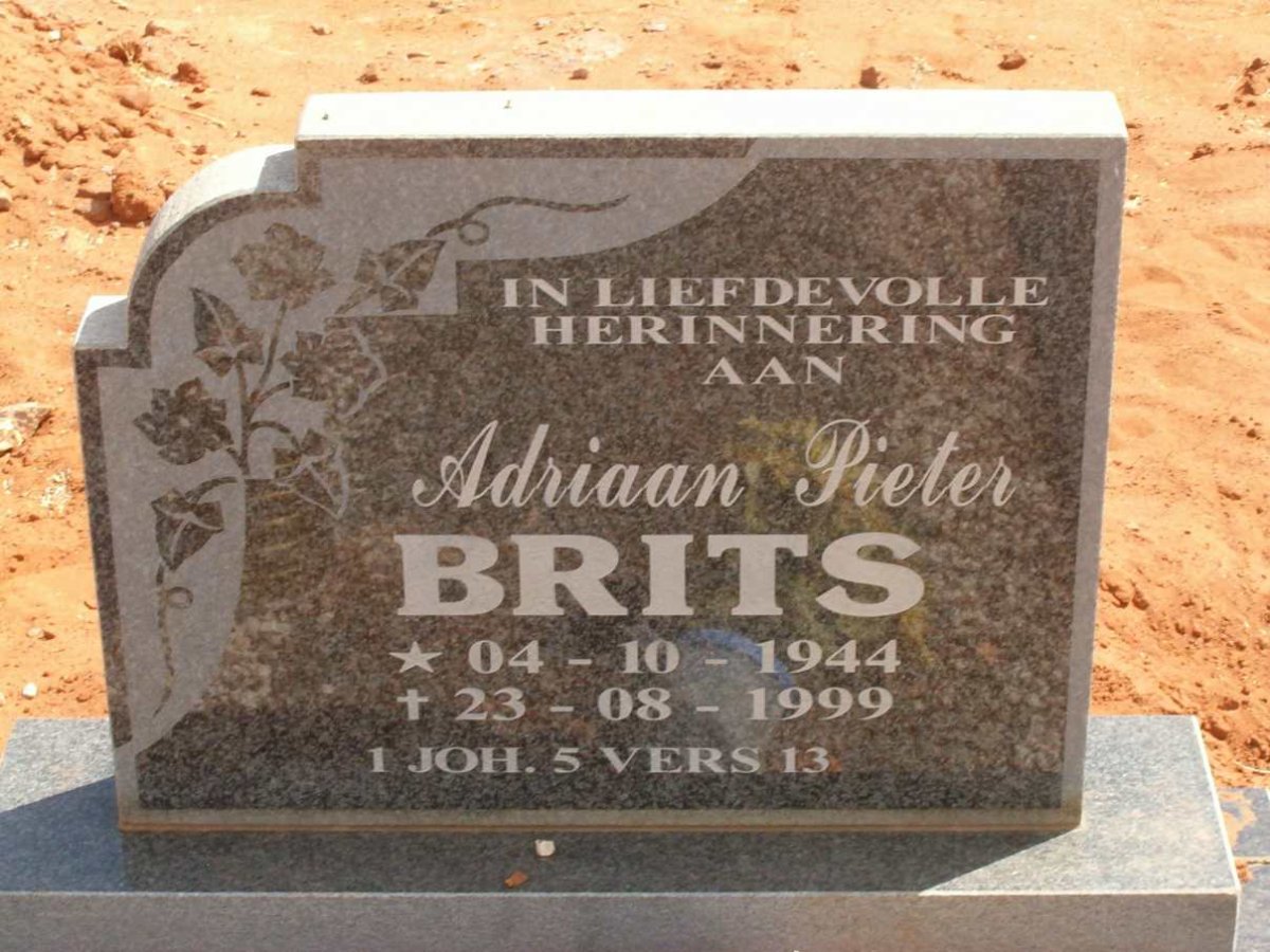 BRITS Adriaan Pieter 1944-1999