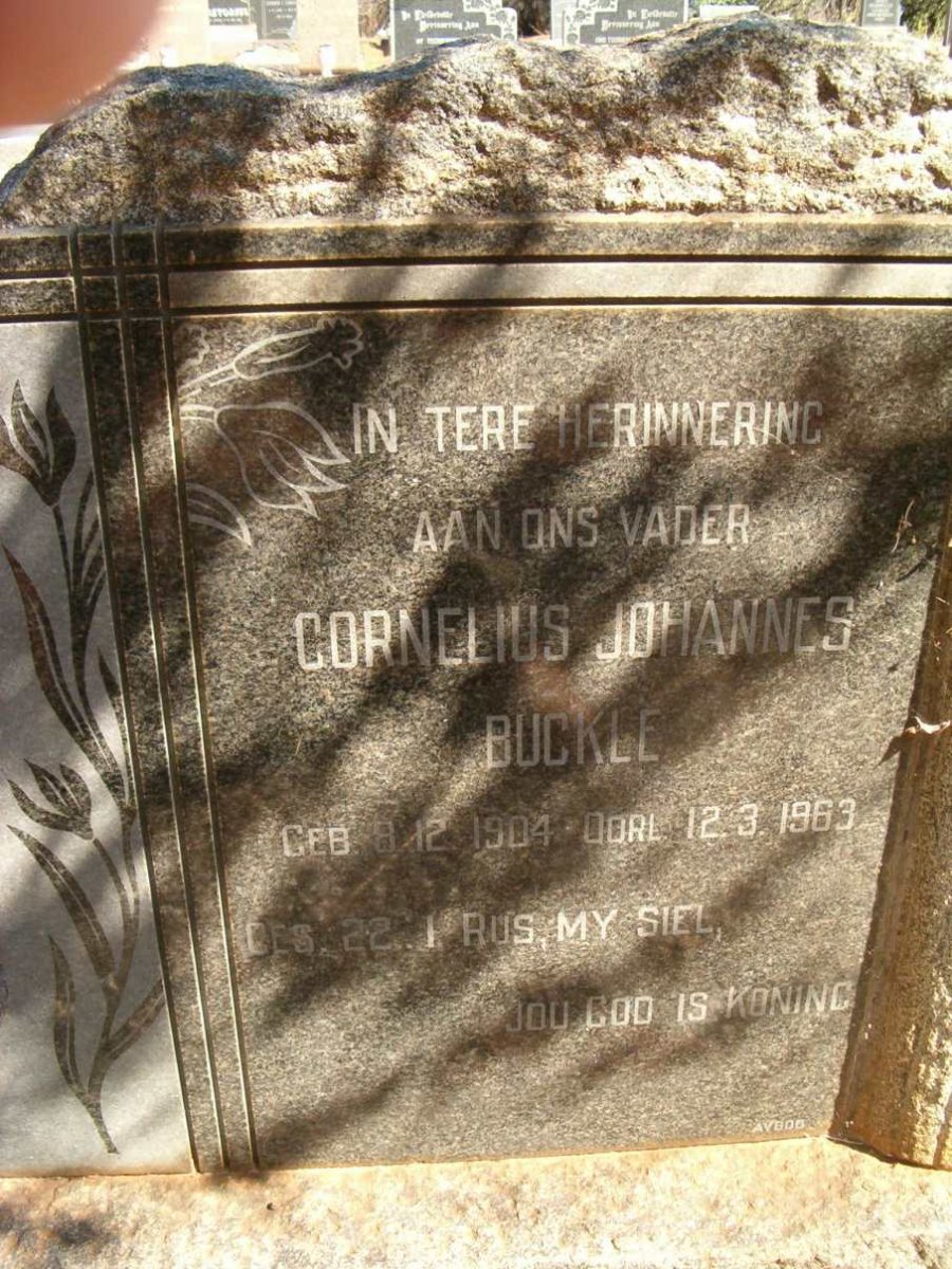 BUCKLE Cornelius Johannes 1904-1963