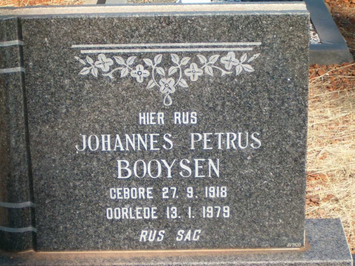 BOOYSEN Johannes Petrus 1918-1979