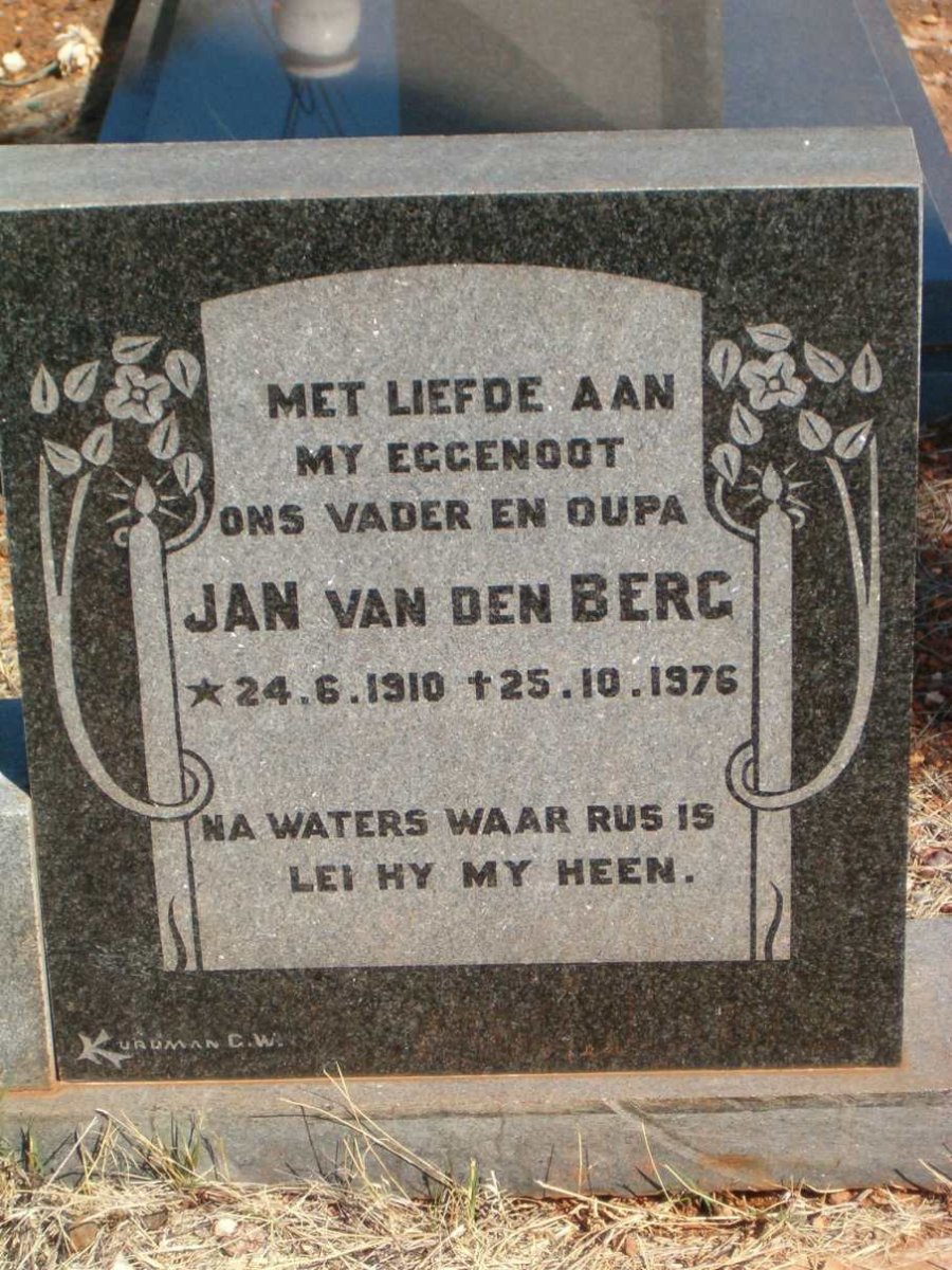 BERG Jan, van den 1910-1976