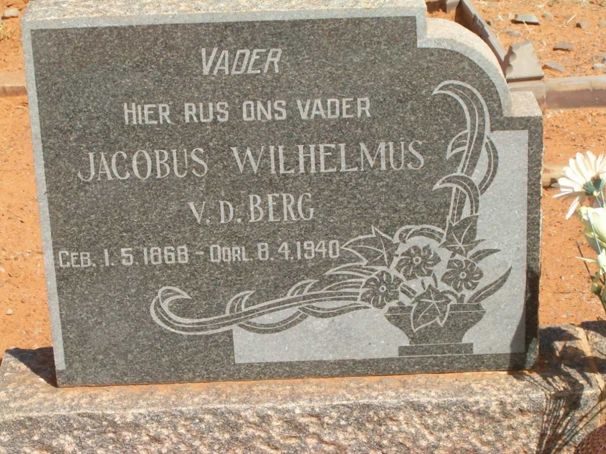 BERG Jacobus Wilhelmus, v.d. 1868-1940